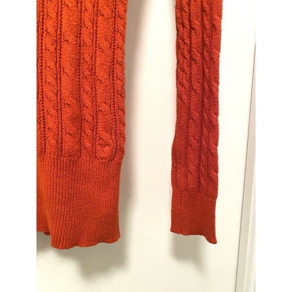 Y2K American Eagle Cable Knit V Neck Sweater Women’s Medium Elena Gilbert Preppy - Picture 6 of 12